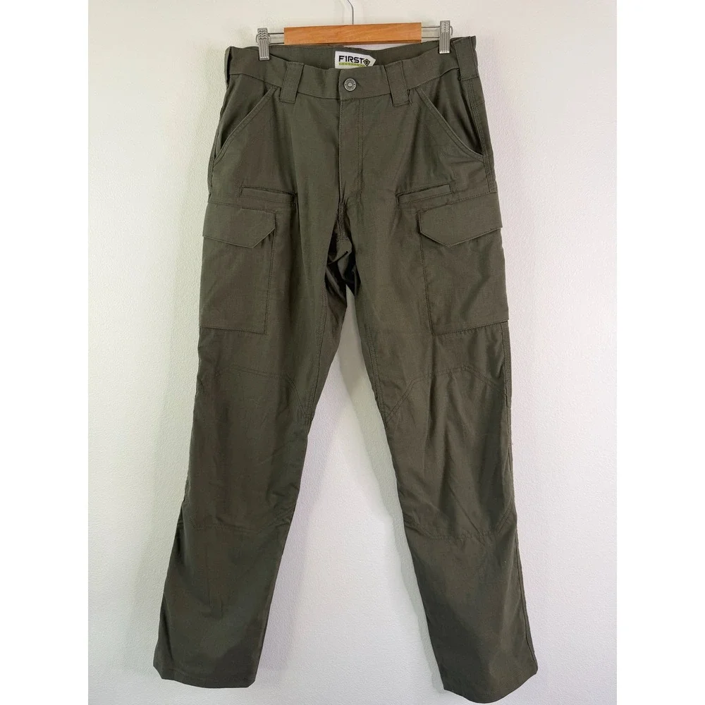 First Tactical Cargo Pants Mens 34x36 Green Ripstop‎ Tactical Utility Trousers